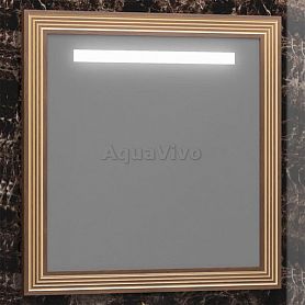 Зеркало Опадирис Карат 80x85, с подсветкой, цвет золото - фото 1
