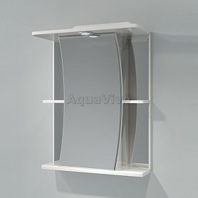 Шкаф-зеркало Какса-А Парус 55, с подсветкой, цвет белый - фото 1