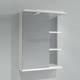 Шкаф-зеркало Какса-А Грация 55, с подсветкой, левый, цвет белый - фото 1