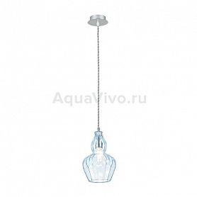 Подвесной светильник Maytoni Eustoma MOD238-PL-01-BL, арматура цвет никель, плафон/абажур стекло, цвет голубой - фото 1