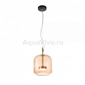 Подвесной светильник ST Luce Palochino SL1053.273.01, арматура металл, цвет золото, плафон стекло, цвет коричневый - фото 1