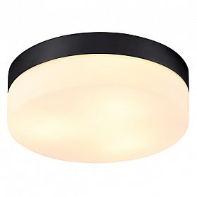 Потолочный светильник Arte Lamp Aqua-Tablet A6047PL-3BK, арматура черная, плафоны стекло белое, 29х29 см - фото 1