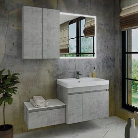 Мебель для ванной Comforty Осло 80, цвет бетон светлый - фото 1