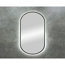 Зеркало Art & Max Bari 70х120, с подсветкой и диммером, цвет графит матовый - фото 1