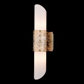 Настенный светильник Maytoni Venera H260-02-N, арматура цвет бежевый, плафон/абажур стекло, цвет белый - фото 1