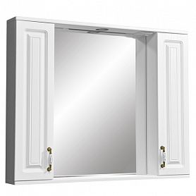 Шкаф-зеркало Stella Polar Кармела 90/С, с подсветкой, цвет ольха белая - фото 1