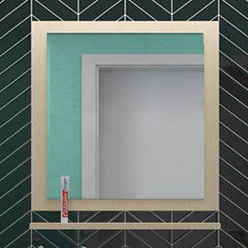 Зеркало Какса-А Мастер / Бруклин 60x60, с полкой, цвет клен - фото 1