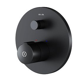 Смеситель AM.PM X-Joy F85A45722 TouchReel для ванны с душем, встраиваемый, цвет черный - фото 1