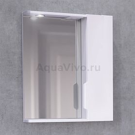 Шкаф-зеркало Jorno Moduo Slim 60, с подсветкой, цвет белый - фото 1