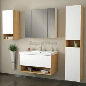 Мебель для ванной Dreja Perfecto 60, цвет дуб/белый лак - фото 1