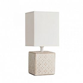 Настольная лампа Arte Lamp Fiori A4429LT-1WA, арматура белая, плафон ткань белая, 13х11 см - фото 1