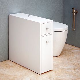 Тумба Corozo Энри 20 для туалета, цвет белый - фото 1