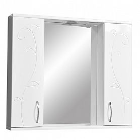 Шкаф-зеркало Stella Polar Фантазия 80/С, с подсветкой, цвет белый - фото 1