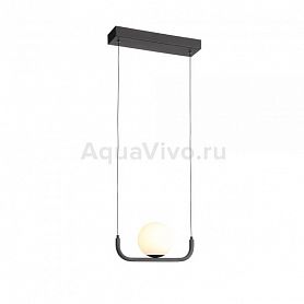 Подвесной светильник ST Luce Botelli SL1581.403.01, арматура металл, цвет черный, плафон стекло, цвет белый - фото 1