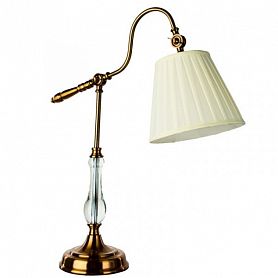 Интерьерная настольная лампа Arte Lamp Seville A1509LT-1PB, арматура цвет желтый/прозрачный, плафон/абажур ткань - фото 1