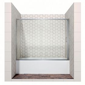 Шторка на ванну Ambassador Bath Screens 16041105 170x140, стекло прозрачное, профиль хром - фото 1