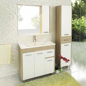 Мебель для ванной Comforty Тулуза-90 с раковиной Quadro 90, цвет сосна лоредо - фото 1