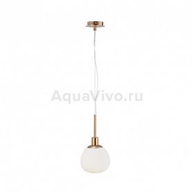 Подвесной светильник Maytoni Erich MOD221-PL-01-G, арматура золото, плафон стекло белое, 15х181 см - фото 1