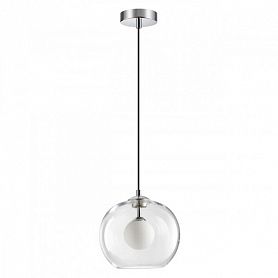 Подвесной светильник Odeon Light Lostar 4955/1, арматура хром, плафон стекло прозрачное - фото 1