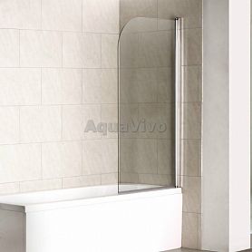 Шторка на ванну Good Door Screen H-80-C-CH 80x140, стекло прозрачное, профиль хром - фото 1