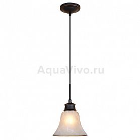 Подвесной светильник Citilux Классик CL560115, арматура венге, плафон стекло белое, 18х18 см  - фото 1