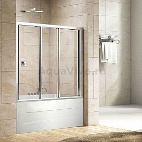 Шторка на ванну Good Door Screen WTW-140-C-CH 140x140, стекло прозрачное, профиль хром - фото 1