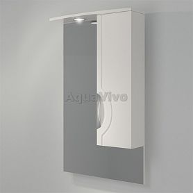 Шкаф-зеркало Какса-А Каприз-Н 65, правый, с подсветкой, цвет белый - фото 1