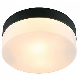 Потолочный светильник Arte Lamp Aqua-Tablet A6047PL-1BK, арматура черная, плафон стекло белое, 18х18 см - фото 1