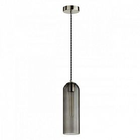 Подвесной светильник Odeon Light Vosti 4805/1, арматура бронза, плафон стекло серое - фото 1