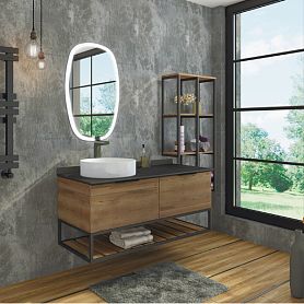 Мебель для ванной Comforty Порто 120-1, цвет дуб темный - фото 1