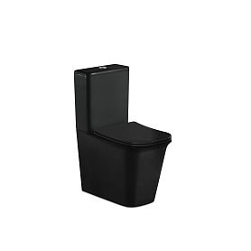 Унитаз CeruttiSPA Arno MB CT9827 напольный, безободковый, с сиденьем микролифт, цвет черный матовый - фото 1