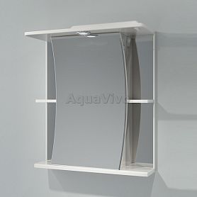 Шкаф-зеркало Какса-А Парус 62, с подсветкой, цвет белый - фото 1