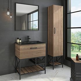 Мебель для ванной Comforty Бредфорд 75, цвет дуб темный - фото 1