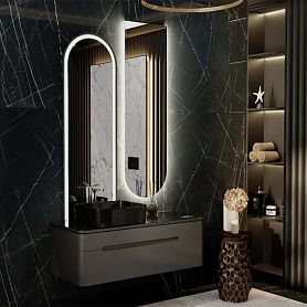 Мебель для ванной Jorno Shine 120, с МФУ, цвет антрацит - фото 1