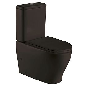 Унитаз Weltwasser SK Angerbach 001 MT-BL напольный, безободковый, с сиденьем микролифт, цвет черный матовый - фото 1