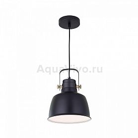 Подвесной светильник Citilux Спенсер CL448113, арматура черная, плафон металл черный, 23х23 см - фото 1