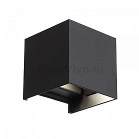 Уличный настенный светильник ST Luce Staffa SL560.401.02, арматура металл, цвет черный, плафон металл, цвет черный - фото 1