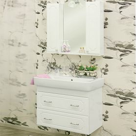 Мебель для ванной Sanflor Ксения 80, цвет белый, подвесная - фото 1