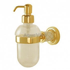 Дозатор Boheme Murano 10912-G для жидкого мыла с подставкой, цвет золото - фото 1