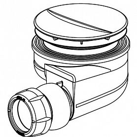 Сифон Jacob Delafon E78161-CP для низких поддонов, 90 мм, хромированное покрытие - фото 1
