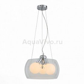 Подвесной светильник ST Luce Uovo SL512.113.03, арматура металл, цвет хром, плафон стекло, цвет прозрачный - фото 1