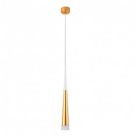 Подвесной светильник Arte Lamp Sabik A6010SP-1SG, арматура золото, плафон пластик / металл белый / золото, 6х6 см - фото 1