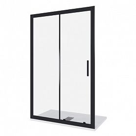Душевая дверь Good Door Cofe WTW-110-C-B 110x190, стекло прозрачное, профиль черный - фото 1