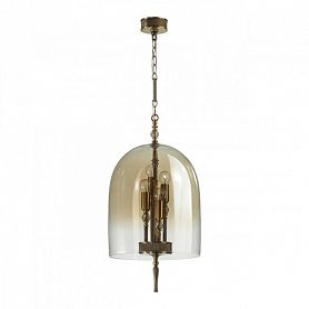 Подвесной светильник Odeon Light Bell 4892/4, арматура бронза, плафон стекло коричневое - фото 1
