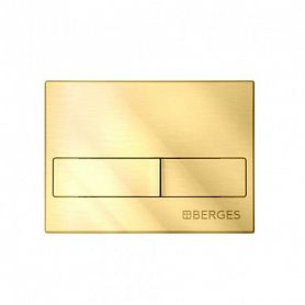 Кнопка смыва Berges Novum L9 040019 для унитаза, цвет золото глянец - фото 1