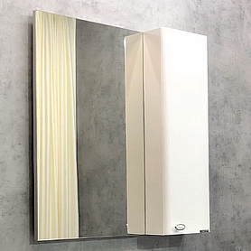 Шкаф-зеркало Comforty Неаполь 80, цвет белый глянец - фото 1