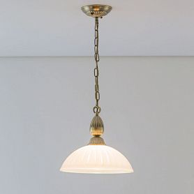 Подвесной светильник Citilux Латур CL413212, арматура бронзовая, плафон стекло белое - фото 1