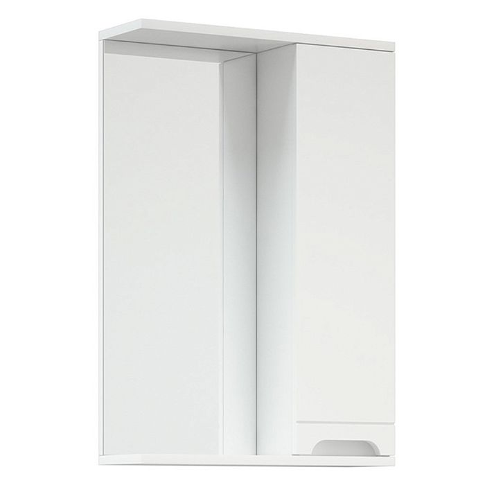 Шкаф-зеркало Corozo Лея 50, правый, цвет белый