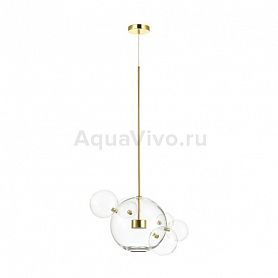 Подвесной светильник Odeon Light Bubbles 4640/12LB, арматура золото, плафон стекло прозрачное, 53х180 см - фото 1