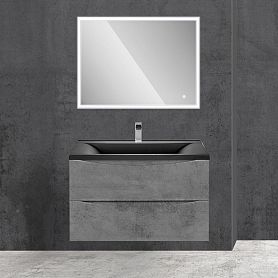 Мебель для ванной Vincea Mia 75, под раковину из искусственного камня, цвет бетон - фото 1